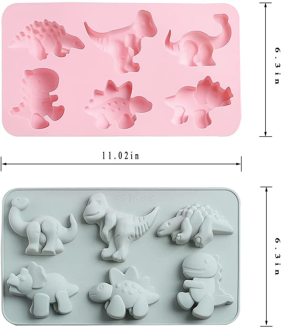 2Pcs Dinosaur Jello Mold, Dinosaur Soap Molds for Making, Jello Molds for  Kids, Dinosaur Cake Pan Candy Molds Silicone Cake  Decoration(Pink&Gray),,F117453 